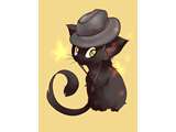 Kätzchen mit Hut von Blackkatze